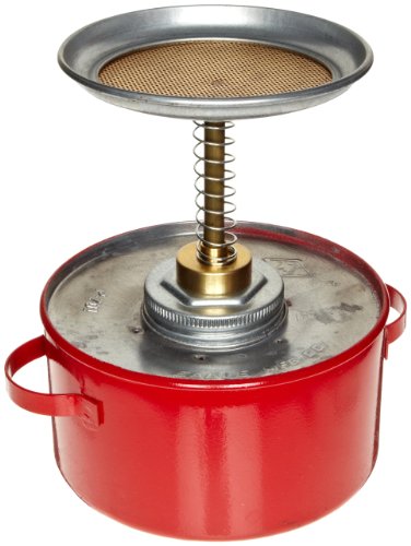 Image of Eagle P-701 Plunger Galvanized Steel Safety Can, 1 Quart Capacity, Red