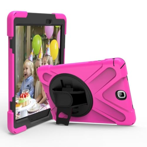 Coque Samsung Tab A 9.7 SM-T550 antichoc rose rouge housse de protection HDWA