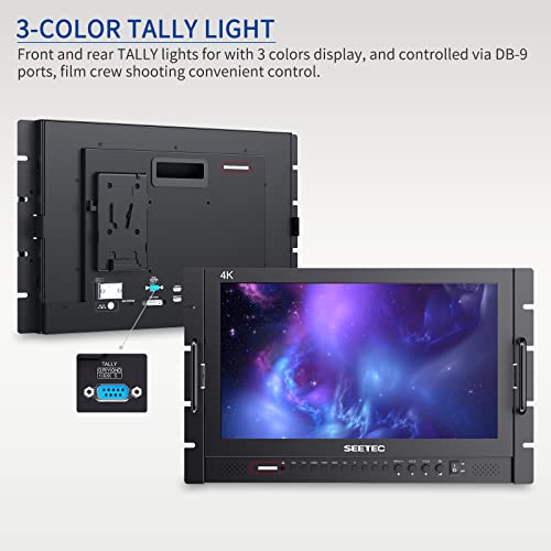 Image of P173-9HSD-RM 17.3 inch 7RU Rack Mount Broadcast LCD Director Monitor with 3G SDI HDMI YPbPr Input and Output Full HD 1920x1080
