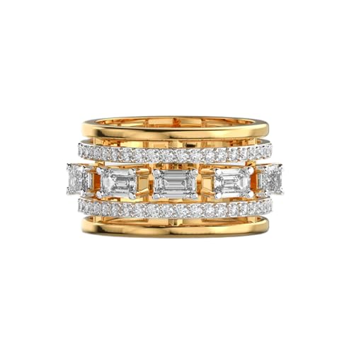 Bague moissanite et émeraude en argent 925 de luxe fait main