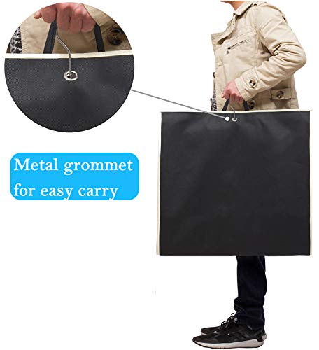 MISSLO 43" Gusseted Travel Garment Bag with Accessories Zipper Pocket Breathable Suit Garment Cover for Shirts Dresses Coats, Black - Image 6