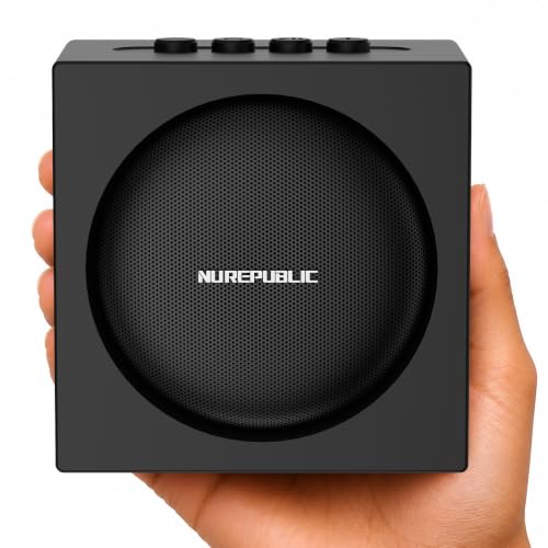 Image of Nu Republic Replay Cube Wireless Bluetooth Speaker | 12W Portable Speaker with 52mm Dynamic Drivers | Wireless Connectivity v5.4 | Up to 8 Hours Playtime (Black)