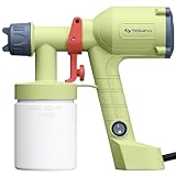Pro resultado, cero habilidad - ¡Disfrute de una experiencia de pulverización! El mando de control de flujo ajustable es preciso, lo que le permite ajustar el flujo de pintura para obtener un acabado suave y uniforme, ¡como un profesional! Antes de pulverizar, diluya la pintura hasta una viscosidad de 100 DIN/s para garantizar una atomización más fina, reducir el problema de las rayas y las gotas, y conseguir un acabado liso como un espejo de calidad profesional.