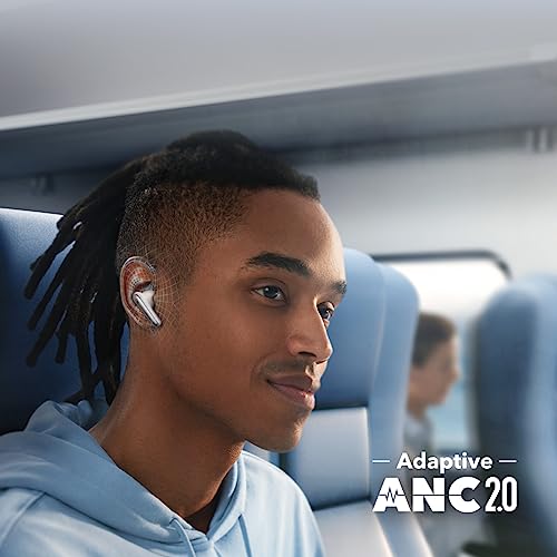 Image of soundcore by Anker Liberty 4 NC Wireless Noise Cancelling Earbuds, 98.5% Noise Reduction, Adaptive Noise Cancelling to Ears and Environment, Hi-Res Sound, 50H Battery, Wireless Charging, Bluetooth 5.3