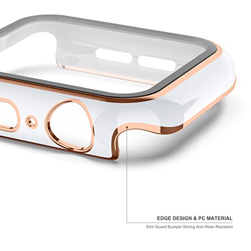 Image of Adepoy Case with Tempered Glass Screen Protector, Compatible with Apple Watch SE3(2025) SE2 SE Series 6 /5 /4 40mm, All-Around Ultra-Thin Bumper Full Cover Hard PC Protective Case for iWatch Accessories