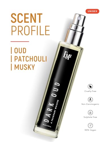 Image of EM5 Dark Oud Perfume | Rose Oud Patchouli Fragrance | Eau De Parfum Spray | Luxury Perfume Spray for Him | 15 ml