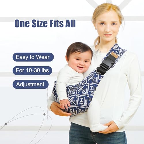 Image of Baby Sling Carrier,Baby Sling,Toddler Carrier,Adjustable and Non-Slip Hip Seat Carriers Carrying 10-30 lbs(Black)