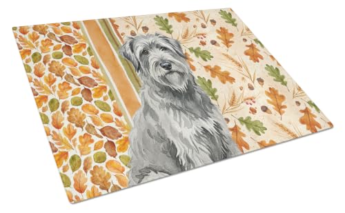 Caroline's Treasures Briard Dogs Decorative Glass Cutting Board, Large