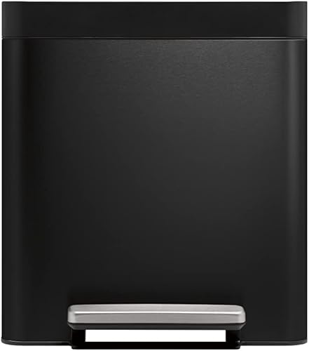 Vista 147 de Kohler 20956-ST - Escalón de cocina de reciclaje manos libres de 11 galones, cubo de basura con pedal de pie, tapa de cierre silencioso, acero Acero