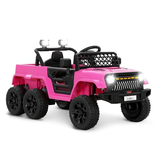 Alphakids 12V Off-Road Electric Ride On Truck for Kids-6 Wheels