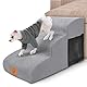 Myiosus Hundetreppe, Hundetreppe für Kleine Hunde, wasserdichte rutschfest Haustiertreppe, Tragbar Hunderampe aus Hochdichter Schwamm, Waschbar Hunde Treppe 40 cm Hoch,Katzentreppe für Sofa Bett