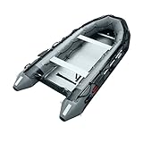 Seamax Ocean430T Commercial Grade Inflatable Boat, 14ft. x 6.4ft, 5 Pontoon Chambers, Aluminum Floor