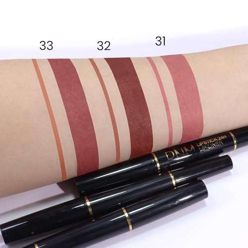 Image of evpct 3Pcs Matte Lip Liner and Lipstick Combo Set Kit for Women, Magic Lipstick 24 Hours Original Lip Liner Makeup Stain Gloss Plumper Long Lasting Waterproof and Smudge Proof labial,31#32#33