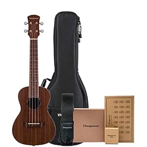 Orangewood Harper Tenor Acacia with Aquila Strings, Premium Padded Gig Bag, and Accessory Kit featuring a Strap, Tuner, and Chord Chart Included