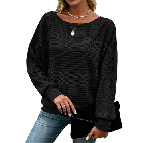 Image of Women's Batwing Tunic Tops, Long Sleeve Shirts Blouses, Business Casual Sweater for Office Work
