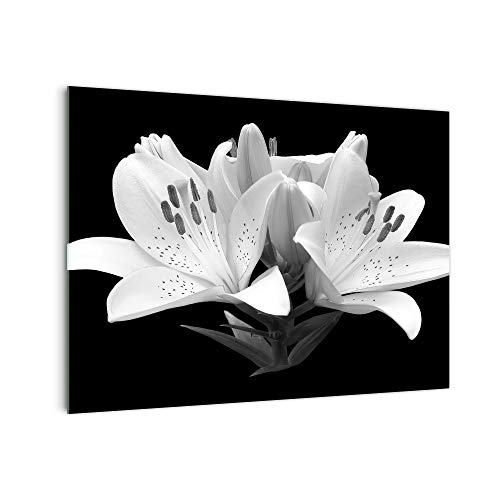 Küchenrückwand 'Schöne Lilienblüten' in div. Größen, Glas-Rückwand, Wandpaneele, Spritzschutz & Fliesenspiegel