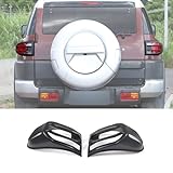 Fgtagtal Tail Light Cover Guard Fit for Toyota FJ Cruiser 2007-2021, ABS Tail Brake Light Lamp Covers, Tail Light Lamp Cover Guard Trim Frame Bezels Decoration, 2PCS(Matte Black)