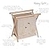 Hobby Gift Collapsible Yarn Caddy, Foldable Knitting & Crochet Storage Organiser with Wooden Frame and Fabric Bag