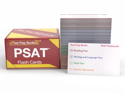 PSAT Study Cards: Prep 2026-2027 with Practice Test Questions for the College Board PSAT [Full Color Cards]