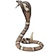 Gemini&Genius King Cobra Figurine Toy- Safari Animal Toys, Fake Snake Action Figures, Scary Snake Toy-6.5 Inches Height, or Garden Decor Scare Birds