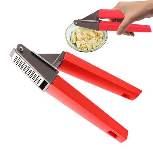 Triturador de Ajo | Triturador Ajos con Mango Ergonómico - Prensa Manual Fácil Para Picar Cebolla Y Exprimir Limón