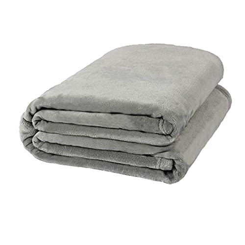 Image of NANPIPER Fleece Blankets, Super Soft Flannel Fuzzy Blanket for Bed Couch, Luxury Cozy Plush Microfiber Blanket-Twin Size,Grey