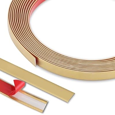 Gaahing Flexible Molding & Floor Trim | Peel and Stick Design | Ceiling, Wall, Mirror, Corner, Wardrobe, Cabinet and Auto Trim, 5m x 1cm