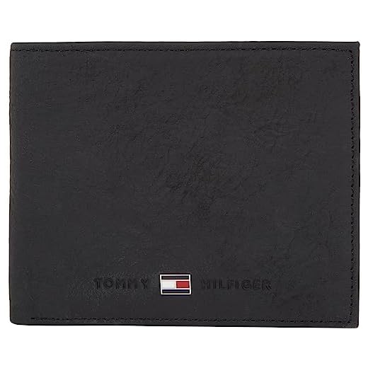 Tommy Hilfiger Johnson Mini CC Wallet, Cartera Hombre^Mujer, Black, OS