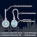 Gem Stone King 6.50 Cttw Blue Topaz Dangle Earrings For Women | 925 Sterling Silver | Gemstone Birthstone | Round 9MM | Fine Jewelry Gifts for Her Mom Women Wife