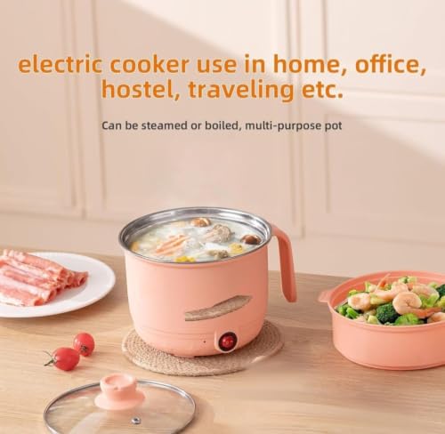 ELVIA Electric Cooking Pot and Steamer 1.5L Multi Cooker with - Image 4
