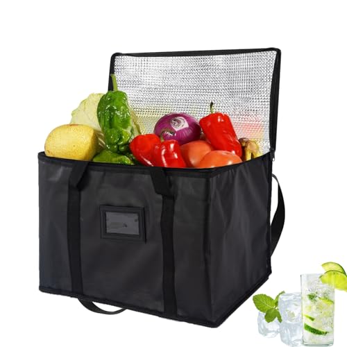 Bolsa isotérmica plegable, bolsa de calor, bolsa isotérmica con aislamiento para alimentos calientes o fríos (40 l)