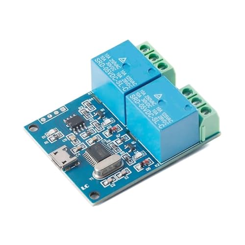 Puerto serie de computadora LCUS-1 y LCUS-2 relé de control USB de 2 canales para domótica