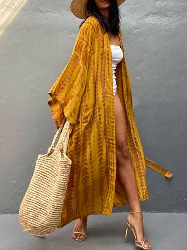 Image of Kaftan Dresses for Women Plus Size Summer Beach Dress with Print and Swim Cover Ups