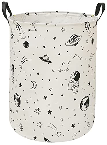 ACMUUNI Baby Laundry Clothes Basket Astronaut Pattern Laundry Hamper with Handles, Kids Gifts Storage Bin for Boys Girls Room, Bedroom Decor, Toys Nursery (astronaut)