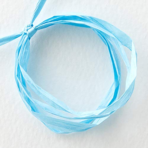 ヘッズ ペーパー ラフィア リボン 5mm幅×50m巻 ライトブルー HEADS PR-LB