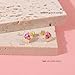 14k Yellow Gold Colorful Enamel Cupcake Screw Back Earrings for Toddlers & Young Girls - Multicolor Fun & Fashionable Screw Backs for Children & Kids