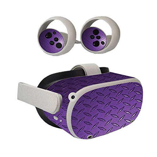 MightySkins Skin Compatible with Oculus Quest 2 - Purple Diamond Plate  Easy to Apply 