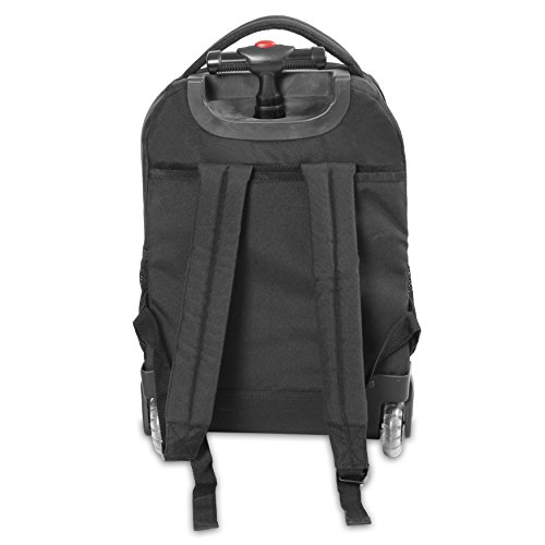 J World New York Sunny Rolling Backpack for Kids and Adults, Black, One Size - Image 5