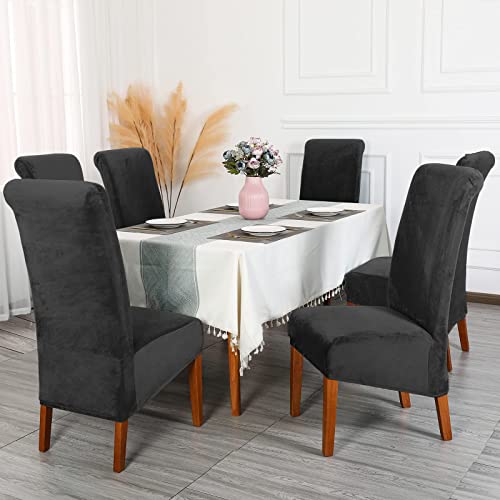 CMAKER Velvet Dining Chair Covers, Stretch Large Chair Slipcover - Image 2