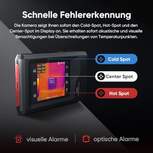HIKMICRO E03 Kompakte Wärmebildkamera im Taschenformat 240 x 240 SuperIR-Auflösung mit visueller Kamera, 96 x 96 IR-Auflösung/9.216 Pixel, 25 Hz, 3,5 Touchscreen Wärmebildkamera, IP54, -20℃ bis 350℃