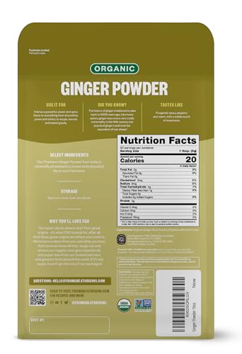 FGO Organic Ginger Powder, Imported from India, 16oz, Packaging May Vary (Pack of 1) - Image 4