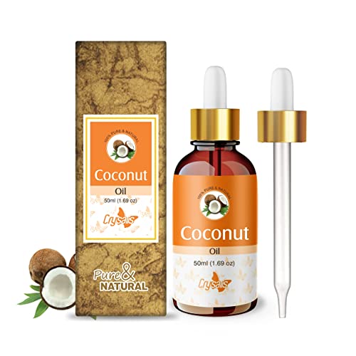 Image of Crysalis Coconut (Cocos Nucifera) Oil|100% Pure & Natural Undiluted Carrier Oil Organic Standard For Skin & Haircare|Nourishes & Softens Skin, Improves Skin Appearance, Prevents Dry Hair-50ml
