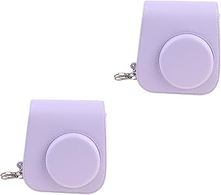 Generic 2 Peças Bolsa Para Câmera Corpo Cruzado Mini 9 Capa Para Câmera Instantânea 11 Bolsa Para Câmera Crossbody Bolsa Para Câmera Corpo Cruzado Bolsa De Couro Pu Bolsa De Ombro Mini