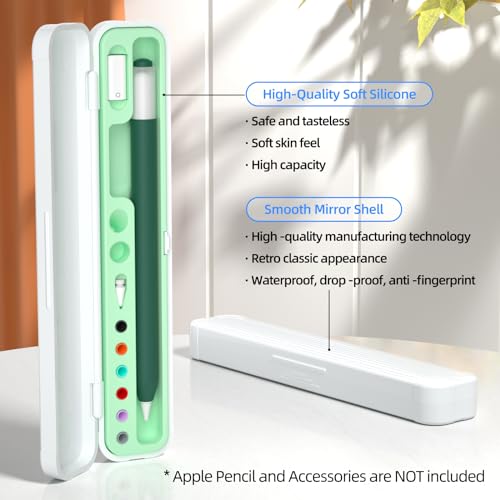 Image of AZF Hard PC&Silicone Magnetic case for Apple Pencil case(Apple Pencil Pro /2nd Gen /1st / (USB-C) and Samsung Galaxy S-Pen Series Pencil Protection Carrying Case. (Mint)