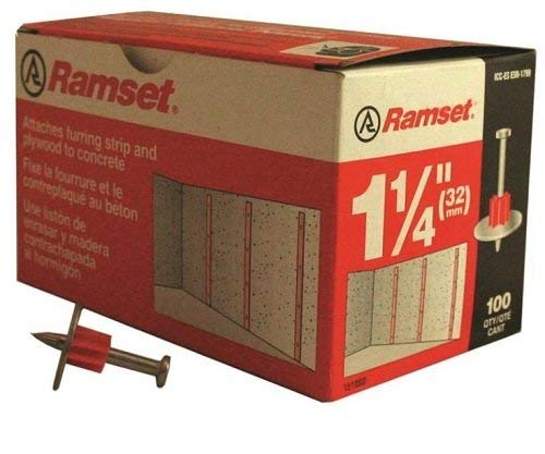 Ramset Powder Fastening Systems 1510SD 1-1/4-Inch Washered Pins, 2 Pack of 100