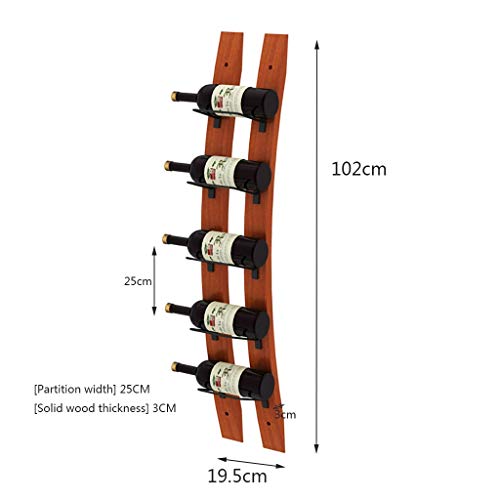 Ce Porte-Bouteilles Mural - Support en Bois Fait Main pour Plusieurs Bouteilles - Solution de décoration intérieure Peu encombrante, idéale pour Ranger Le vin et Les Boissons