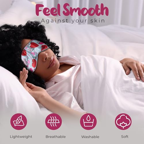 Image of Luxury Elastic Band Sleep Mask - Soft, Lightweight & Ultra Comfort-Perfect for Light Blocking Wake up Radiant-Blue