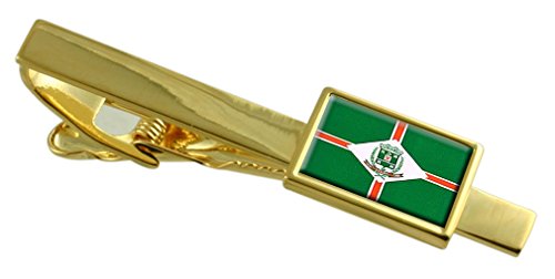 Clip de corbata de oro Ciudad de Viana pasador para traje Espirito Santo