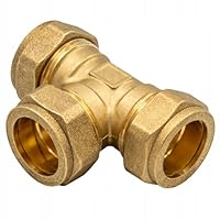 Raccordo A Compressione Per Tubo In Rame Curvo 90&deg; 15x15 Mm - Raccordo In Ottone Certificato DVGW - Per Riscaldamento, Acqua, Impianti Solari E Aria Compressa