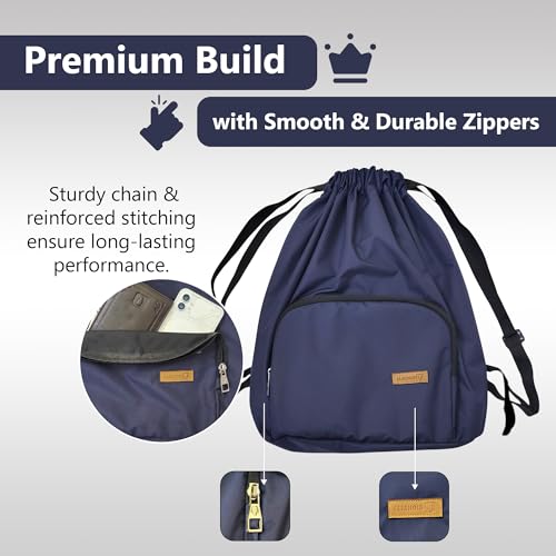 Image of Alienoid 15L Drawstring Bag | Gym Backpack for Men & Women | Draw String Bag for Sports, Football, Cycling, Swimming & More | Lightweight Drawstring Backpack for Travel & Daily Use